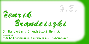 henrik brandeiszki business card